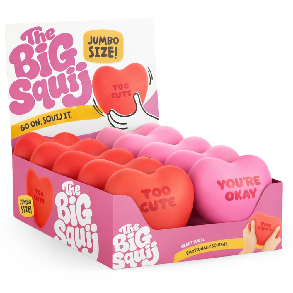 Jumbo Heart Squishy (The Big Squij) - Assorted